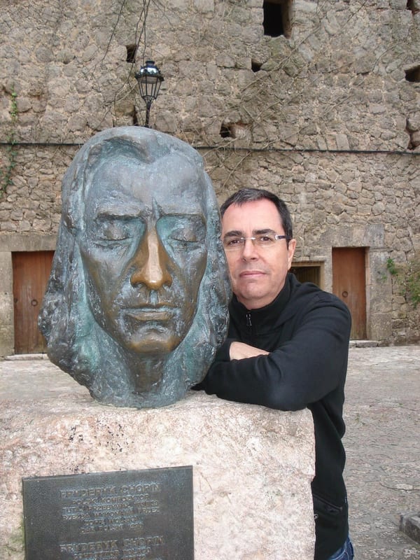 Louis and Chopin. Valldemosa, Mallorca. Louis de Araujo