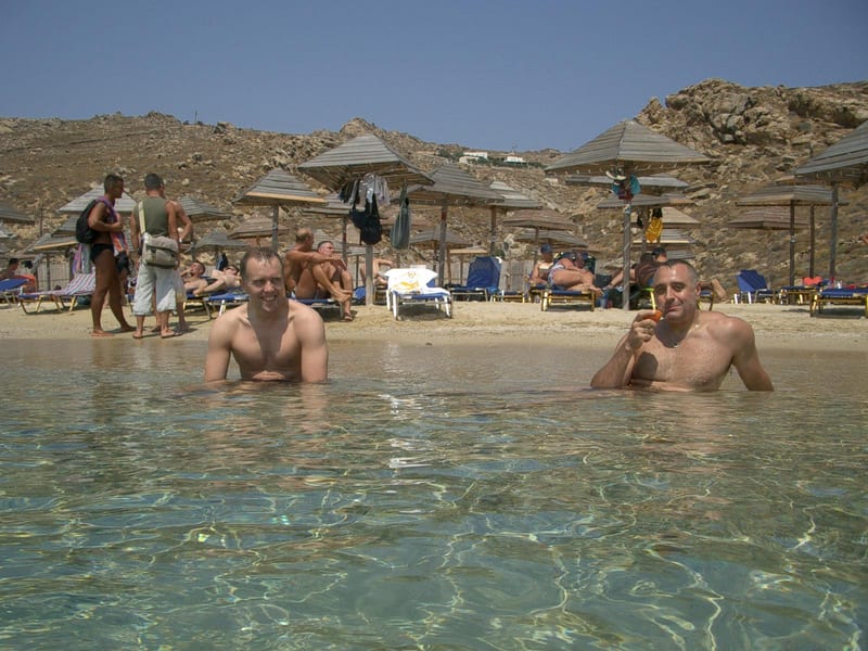 Luke and Henri, Elia Beach, Mykonos