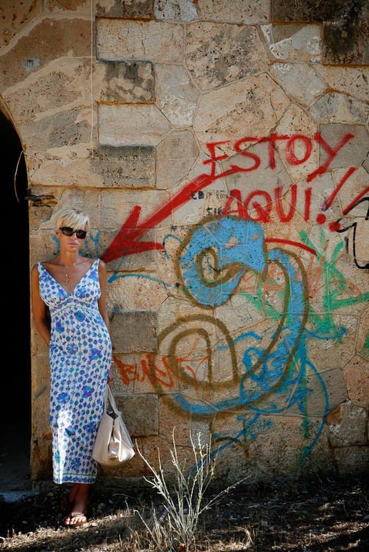 Lauren at old military base, Mallorca