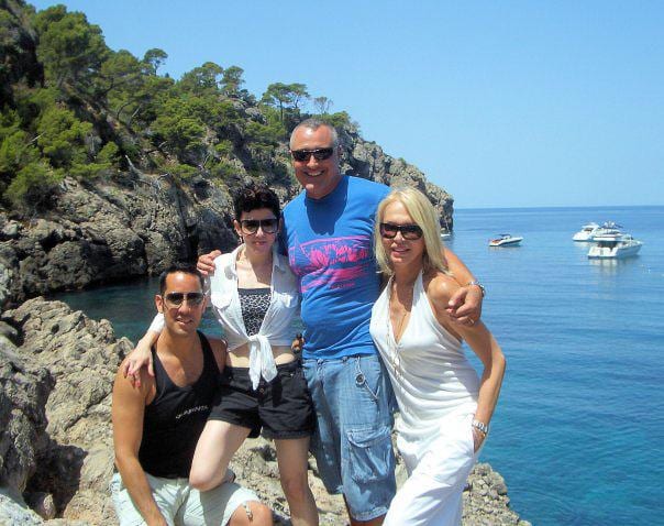 Mark, Lauren, Henri and Lauren in Mallorca