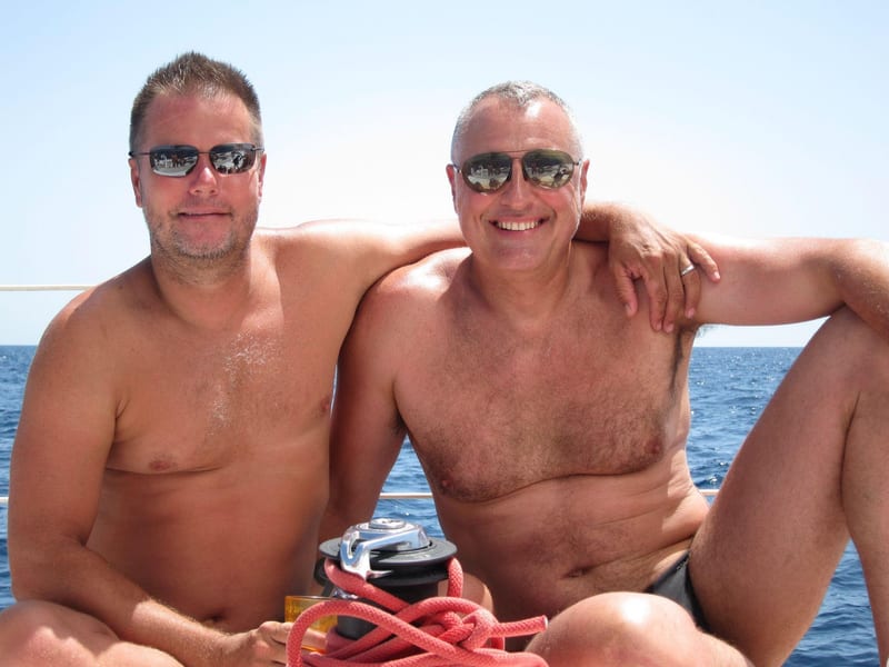Barrie and Henri sailing