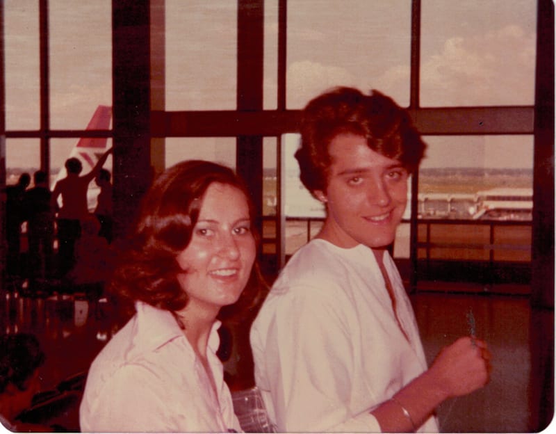 Illana and Henry at Jan Smuts airport to see Cindy leave for London