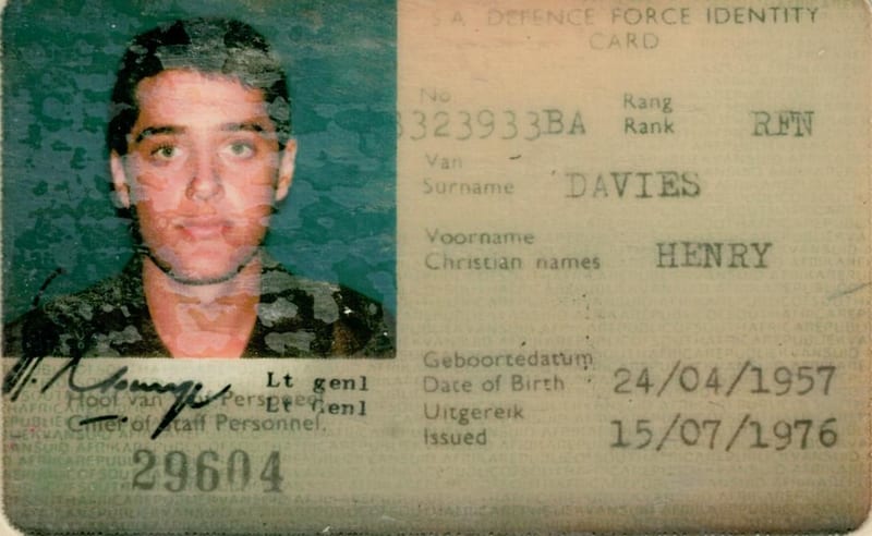 Army ID card. Henry Davies