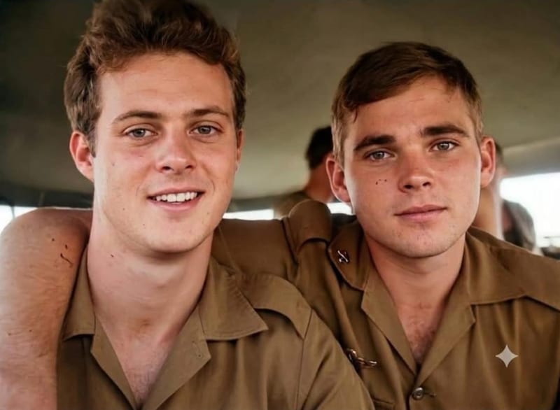 Michael Hunter Smith and Treva Norris in the army