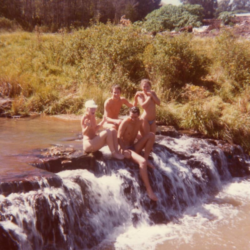Linda Basson, Marcel Wishura, Leanne Basson and Henry Davies in the Berg