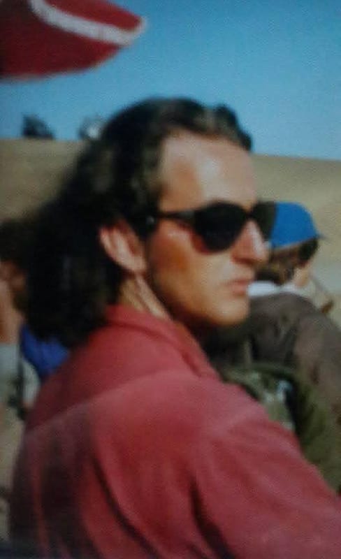 Rory West working on a film set in Namibia