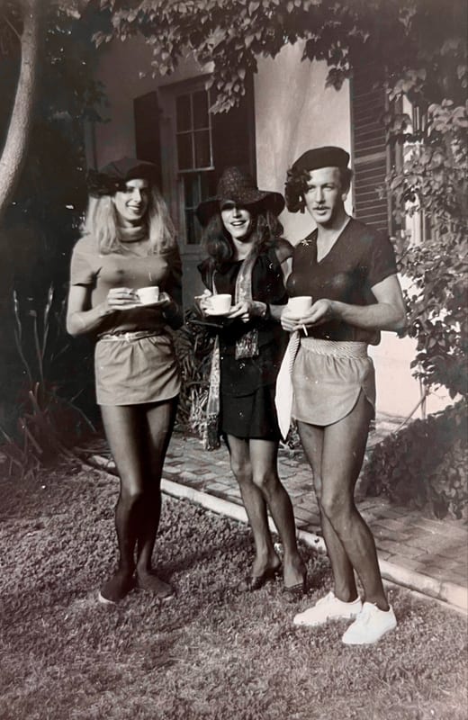 French Tea Party at Albion Road, Rondebosch, Cape Town. Patrick Brill, Peter Harris and Murray Scannell