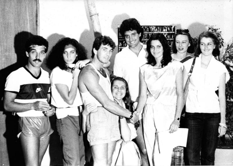 Rehearsal for a show. Steven Lawrences, Dale Shultz, Gary Halfpenny, Kerry, Henri, Gail Butler and Laurel