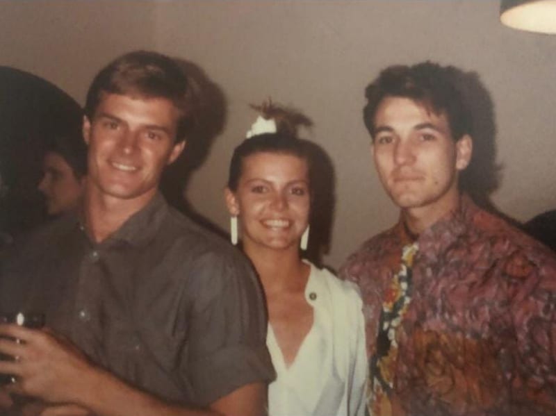 Karen Hollister's 21st birthday party. Mark Dingley, Karen Hollister and Gary Halfpenny