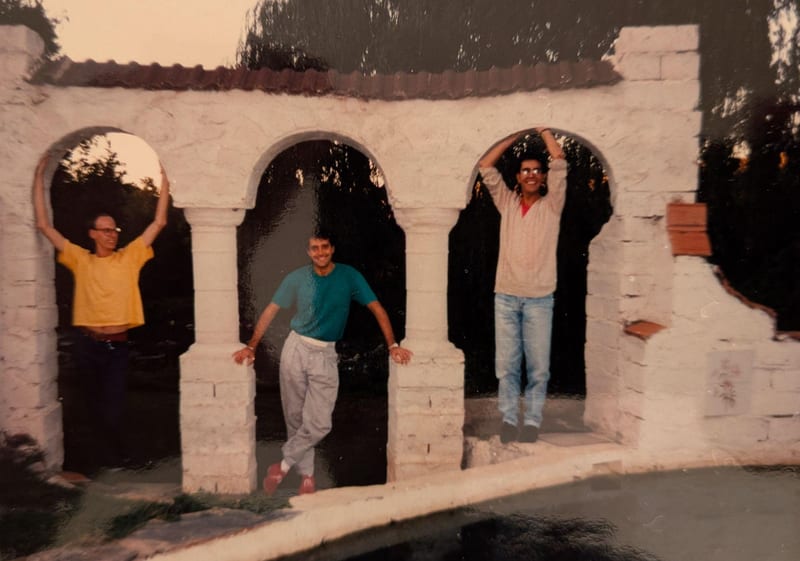 Weekend at the Castle outside Johannesburg. Patrick Brill, Henry Davies and Louis de Araujo