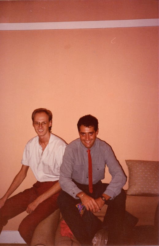 Patrick and Henri at Houghton Mansions, Johannesburg
