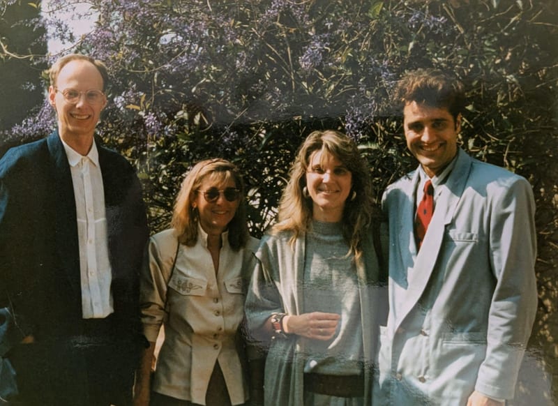 Anina Cumming's wedding. Patrick Brill, Phillipa Kethrow, Kerry Bennett and Henry Davies