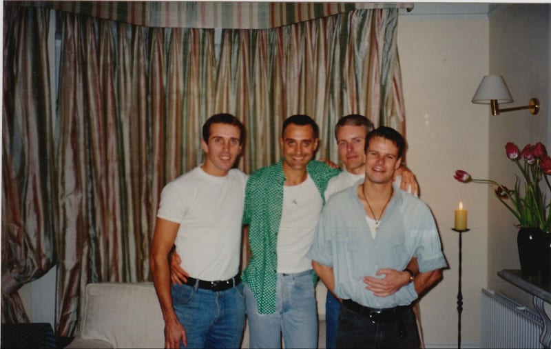 Luke Davies, Henri, Neil Farrelly and Barrie Hadfield in London