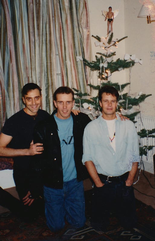 Henri, Luke and Barrie. Christmas in West Hampstead, London