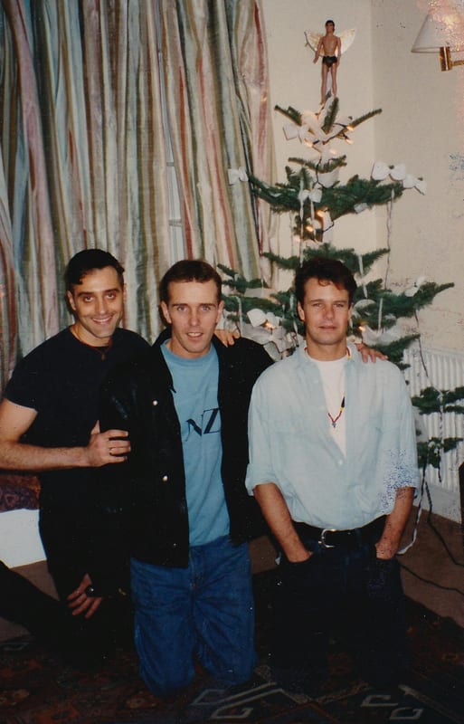 Henri, Luke and Barrie. Christmas in West Hampstead, London
