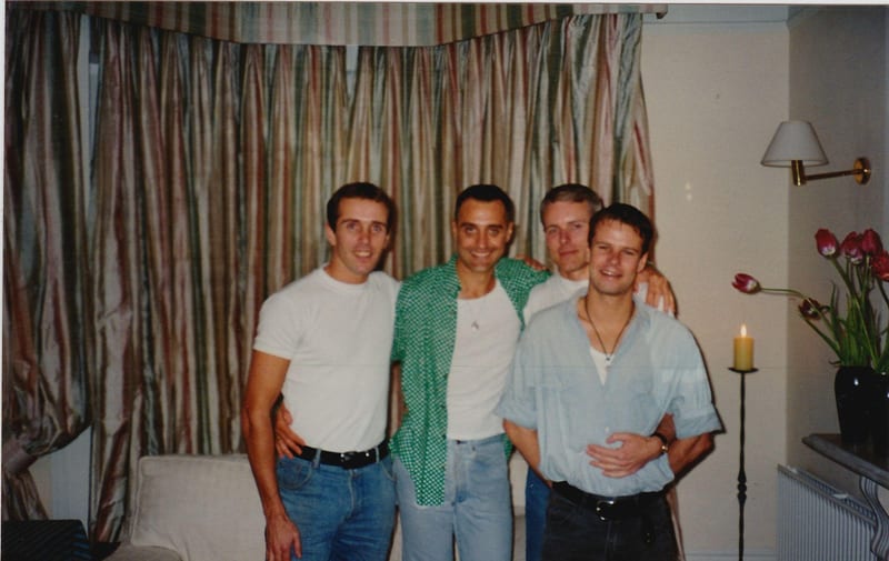 Luke Davies, Henri, Neil Farrelly and Barrie Hadfield in London