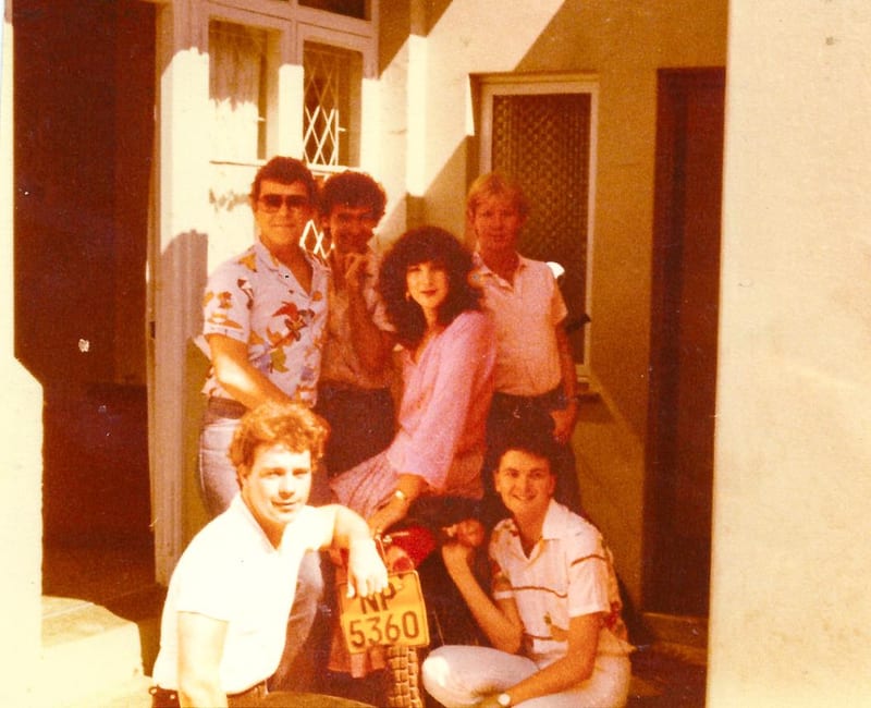 Outside the Boudoir. Rene, Jackie, Mark, Gillian and Steven